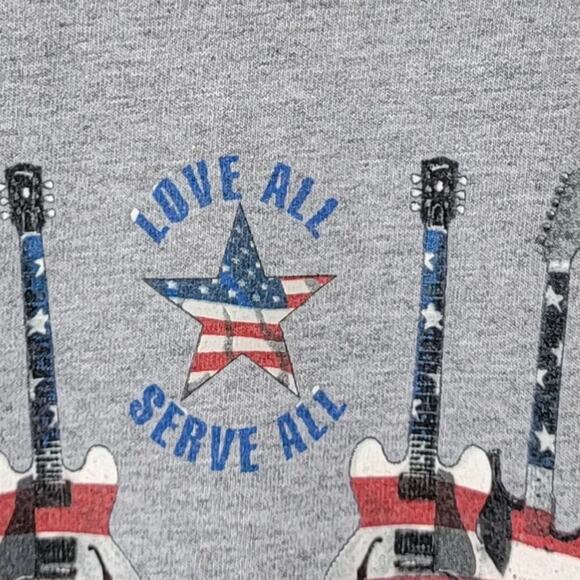 Hard Rock Cafe Honolulu T Shirt Gray Love All Serve All Guitar Mens Size S - Picture 2 of 7